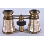 A PAIR OF MOTHER OF PEARL OPERA GLASSES. 9 cm x 6 cm.