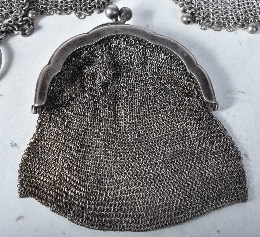Three Silver Chain Mail Purses. XRF Tested for Purity. Largest 9cm x 8cm, total weight 118g (3) - Image 5 of 5