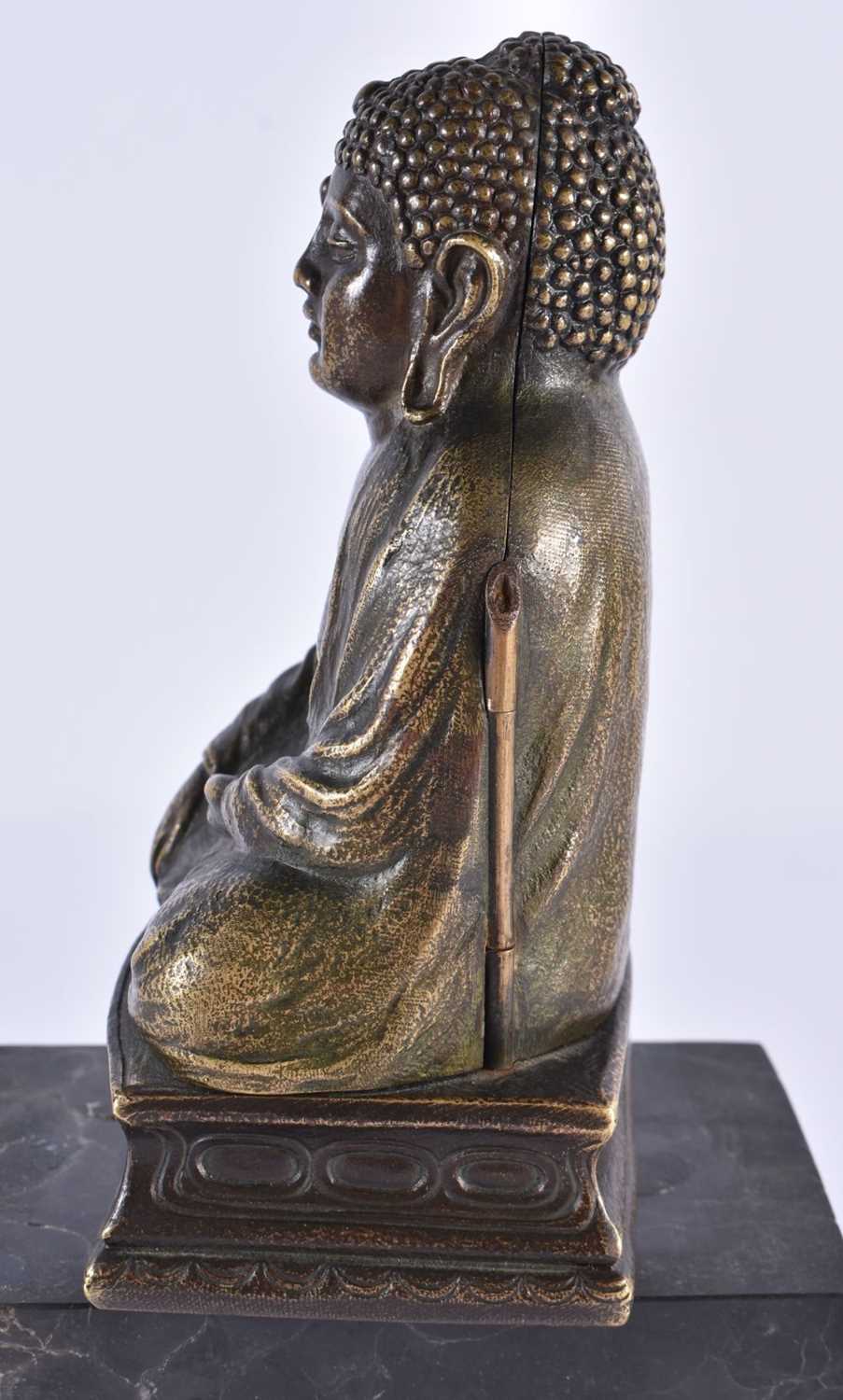 A RARE LATE 19TH/20TH CENTURY AUSTRIAN COLD PAINTED BRONZE EROTIC BUDDHA FIGURE the front opening to - Bild 8 aus 12