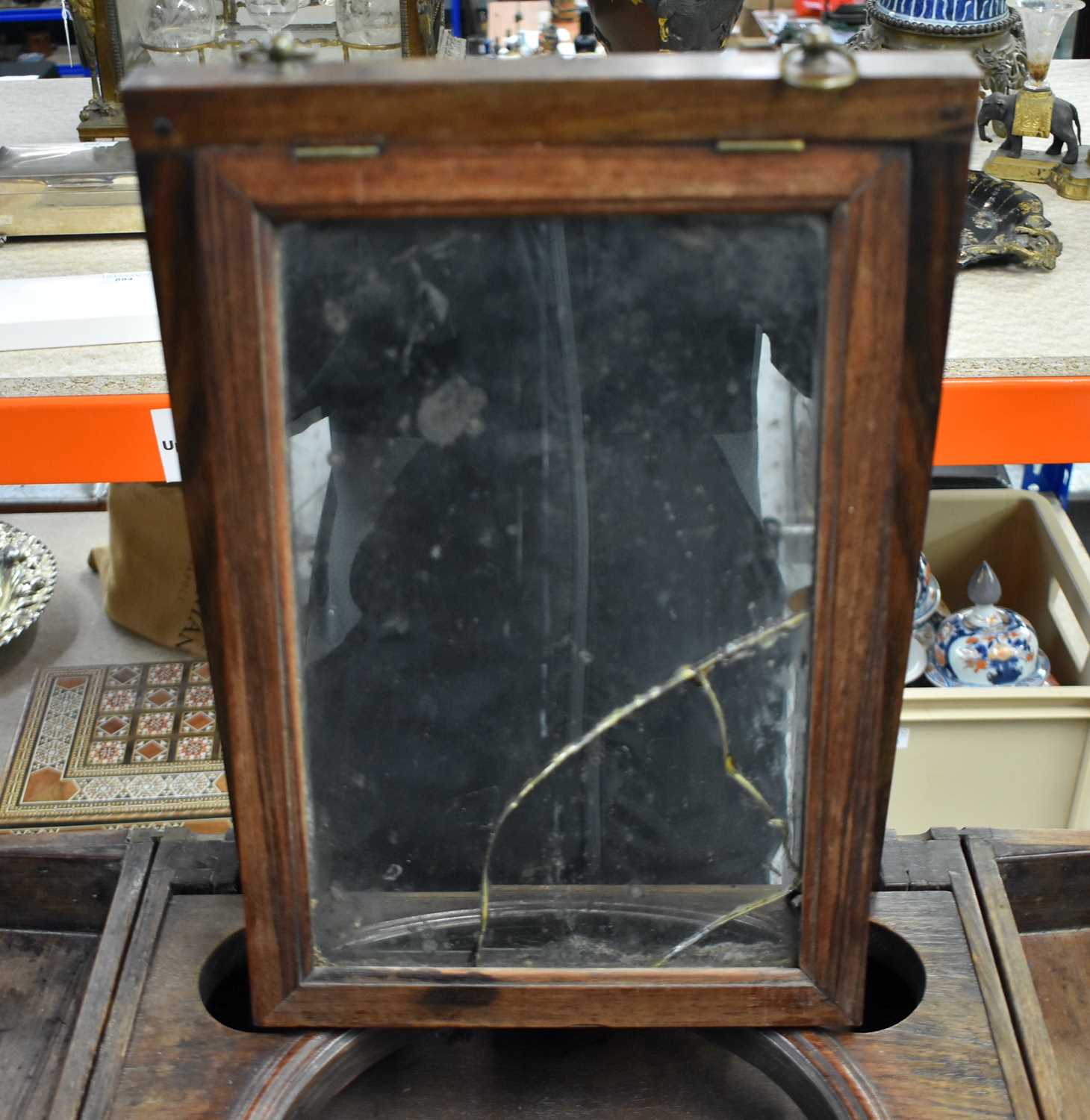 A RARE 19TH CENTURY ANGLO CHINESE CARVED HARDWOOD CAMPAIGN STYLE WASH STAND. 95 cm x 38 cm. - Image 11 of 21