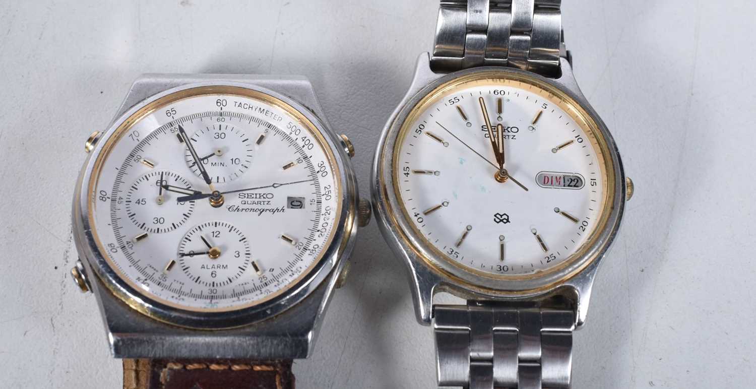 Five Vintage Seiko Wristwatches (2 Automatic, S2, Kinetic, Chronograph), not working - Image 4 of 4
