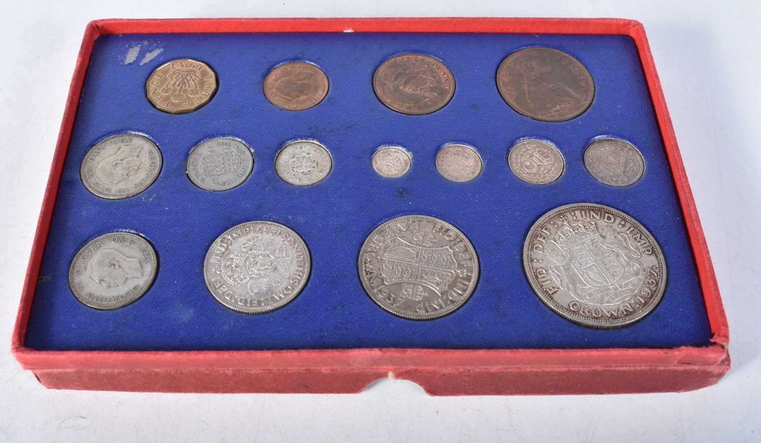 UK 1937 GEORGE VI MAUNDY 15 COIN SET.  INCLUDES: CROWN , HALF CROWN , FLORIN , SCOTTISH AND