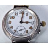 Antique Silver Borgel Cased Gents Frodsham Trench Wristwatch.  Movement - Hand-wind WORKING - Tested