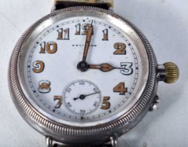 Antique Silver Borgel Cased Gents Frodsham Trench Wristwatch.  Movement - Hand-wind WORKING - Tested