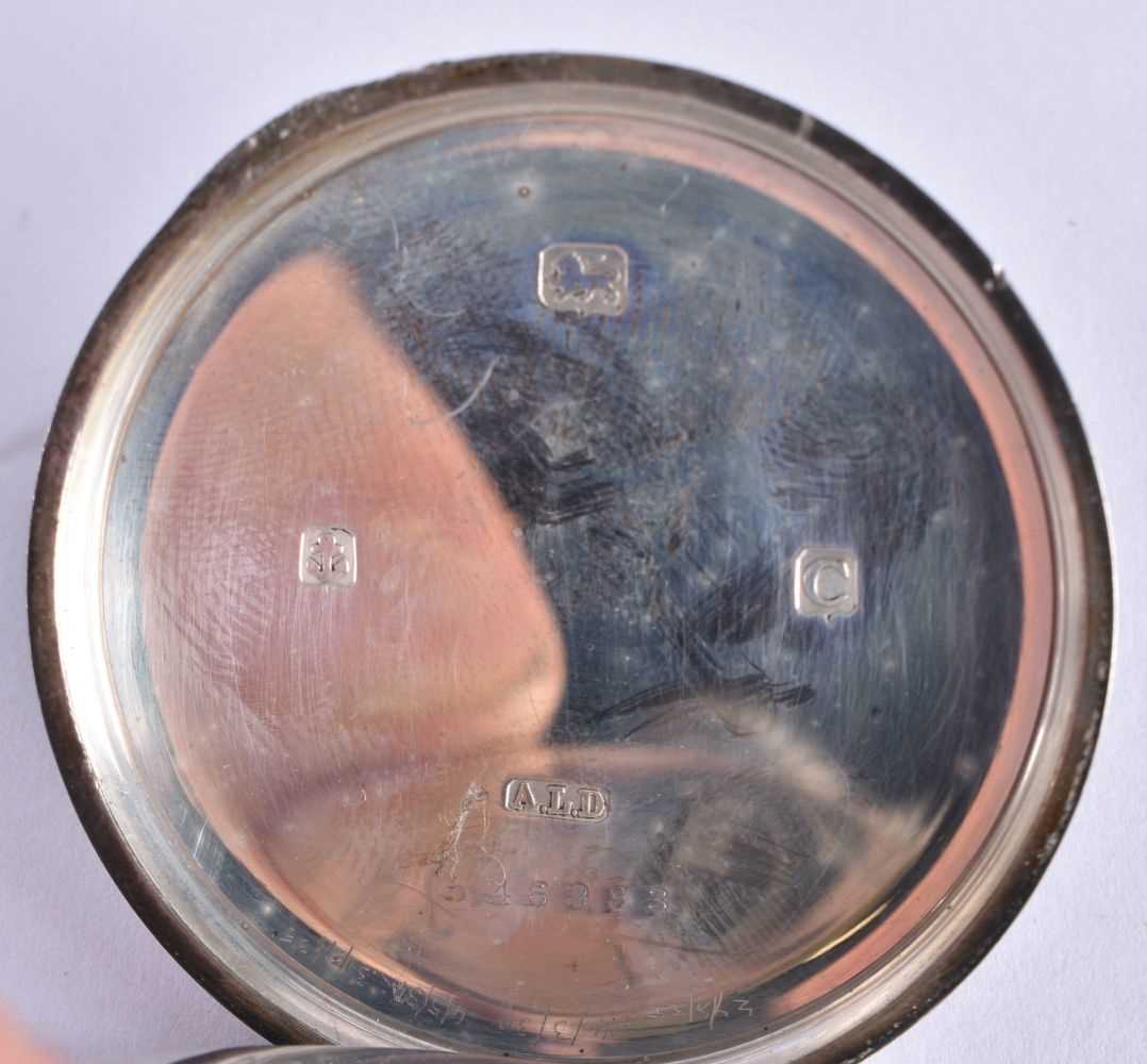 A Silver Cased Open Face Pocket Watch by James Wadsworth of Manchester. Hallmarked Birmingham - Image 3 of 4