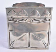 AN ART NOUVEA PEWTER BOX AND COVER Attributed to Liberty & Co (Archibald Knox) decorated with