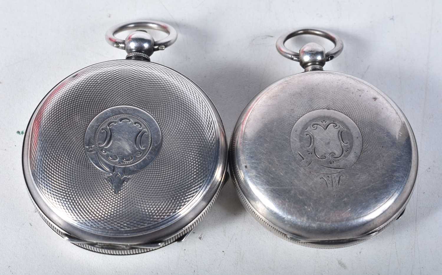 Two Victorian Silver Open Face Pocket Watches. Hallmarked Birmingham (T Fattorini & E Harris & - Image 2 of 3