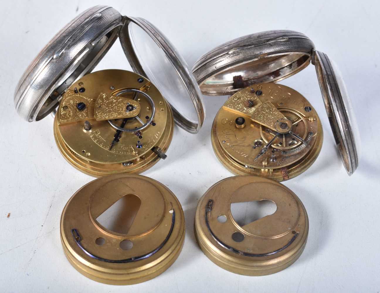 Two Victorian Silver Open Face Pocket Watches. Hallmarks include London 1869, largest 5.2cm - Image 3 of 4