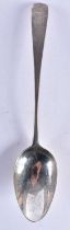 A RARE 17TH/18TH CENTURY COLONIAL AMERICAN SILVER SPOON makers mark IRB, bearing Bishops Mitre crest