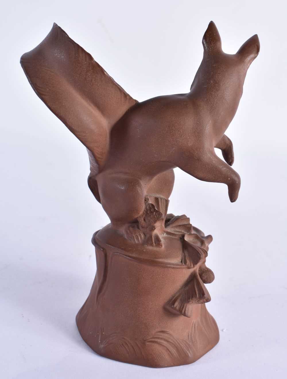 A MEISSEN BOTTGER STEINZEUG STONEWARE FIGURE OF A SQUIRREL modelled upon a naturalistic base. 15 - Image 3 of 5