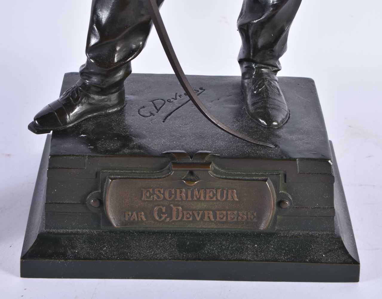 Godefroid Devreese (1861-1941) Belgium, Ecrimeur, Standing Fencer. 60 cm x 17 cm. Note: Godefroid - Bild 2 aus 6