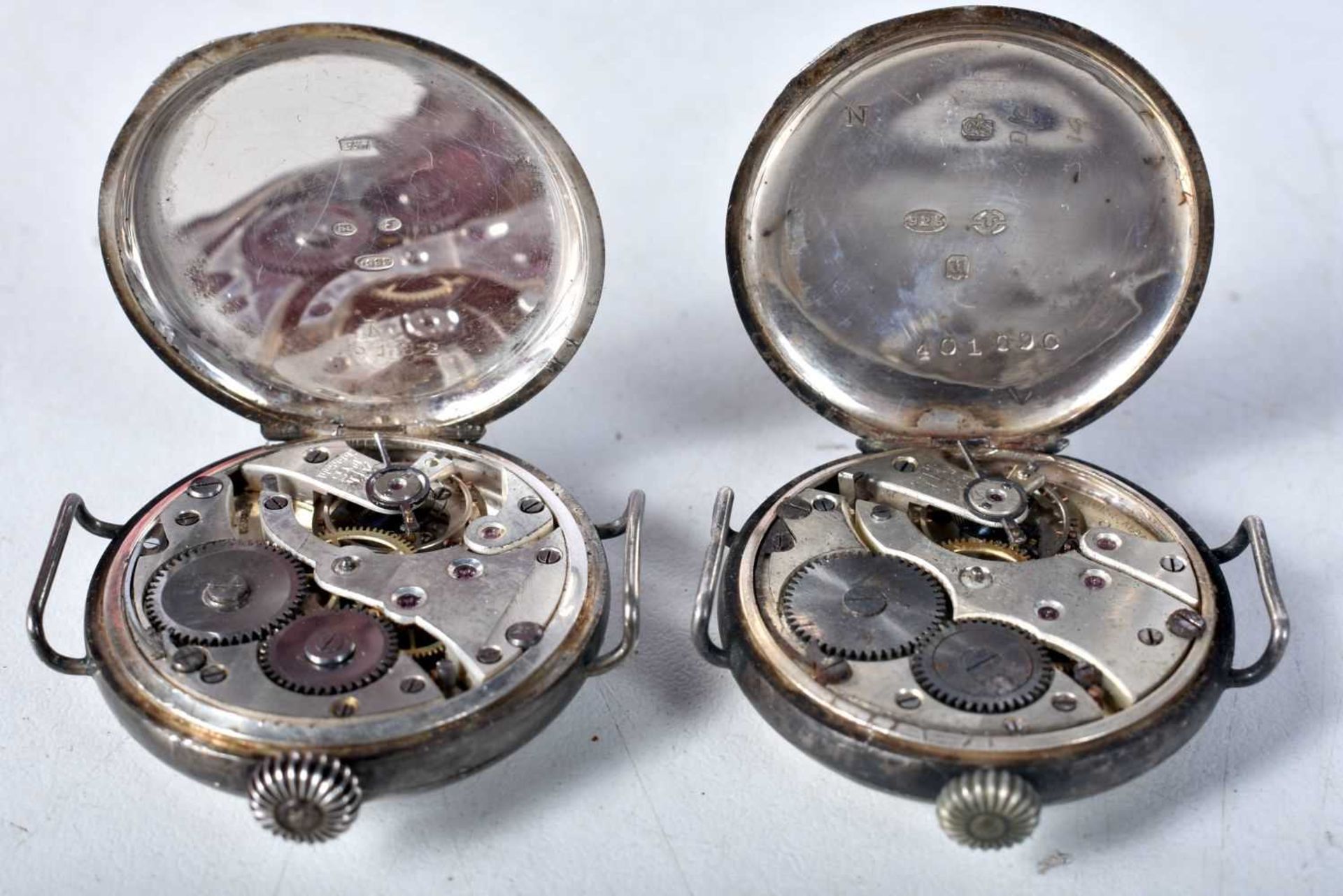 Two Silver Cased Gents Trench Style WRISTWATCHES. Cases Stamped 925. Hand-Wind. WORKING - Tested For - Image 3 of 3