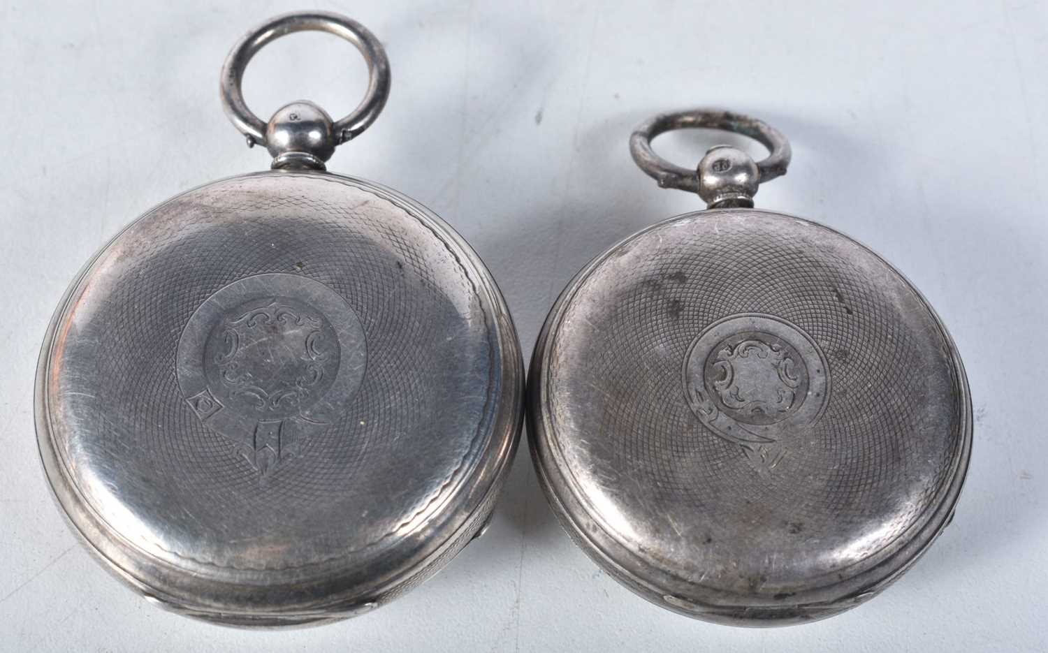 Two Victorian Silver Open Face Pocket Watches. Hallmarks include London 1869, largest 5.2cm - Image 2 of 4