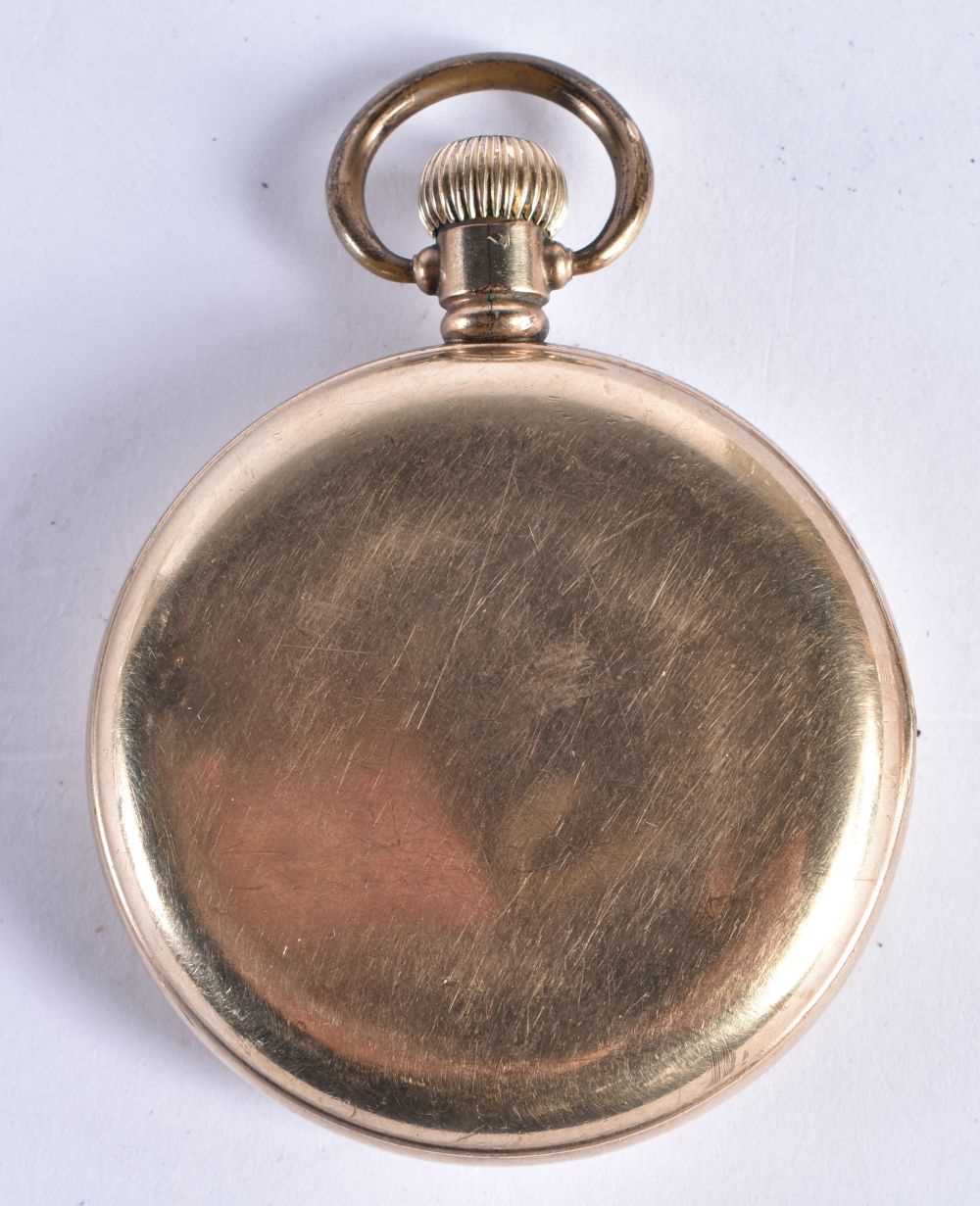 SMITHS Rolled Gold Gents Vintage Open Face Pocket Watch.   Movement - Hand-wind.  WORKING - Tested - Image 4 of 4