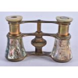 A PAIR OF MOTHER OF PEARL OPERA GLASSES. 9 cm x 6 cm.