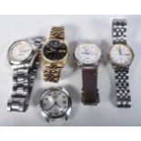Five Vintage Seiko Wristwatches (2 Automatic, S2, Kinetic, Chronograph), not working