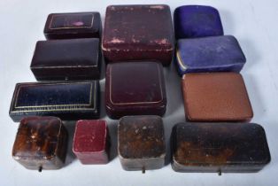 Twelve Antique Jewellery Boxes. (12)