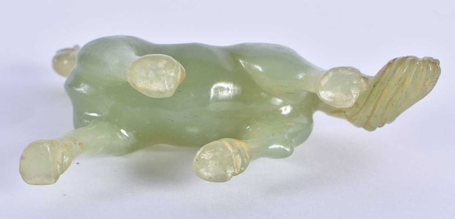 A SET OF SIX LATE 19TH CENTURY CHINESE CARVED JADE HORSES Late Qing, modelled in various forms and - Image 10 of 46