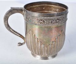 A Victorian Silver Christening Cup. Hallmarked London 1887. 8.6cm x 10.6cm x 7.1cm, weight 163g