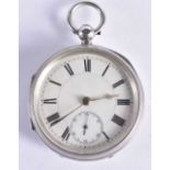 A Victorian Silver Gents Open Face Fusee Face Pocket Watch.  Hallmarked Chester 1897.  Movement -