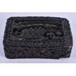 A RARE 19TH CENTURY CHINESE CARVED TORTOISESHELL SNUFF BOX AND COVER Qing. 8 cm x 5.5 cm.