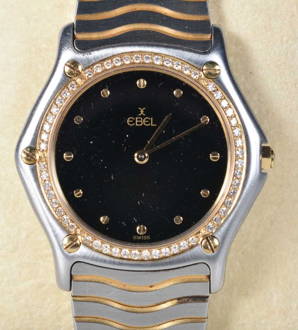 A Boxed Ebel Watch with Papers and Case. 3.3cm incl crown, Not working - Image 2 of 3