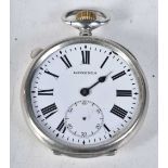 A Longines Pocket Watch. 5.1cm diameter, Working