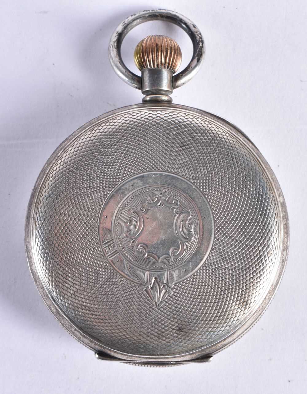 SPIKINS FROM DENT Sterling Silver Gents Open Face Pocket Watch. Stamped 925.  Movement - Hand-wind. - Image 4 of 4