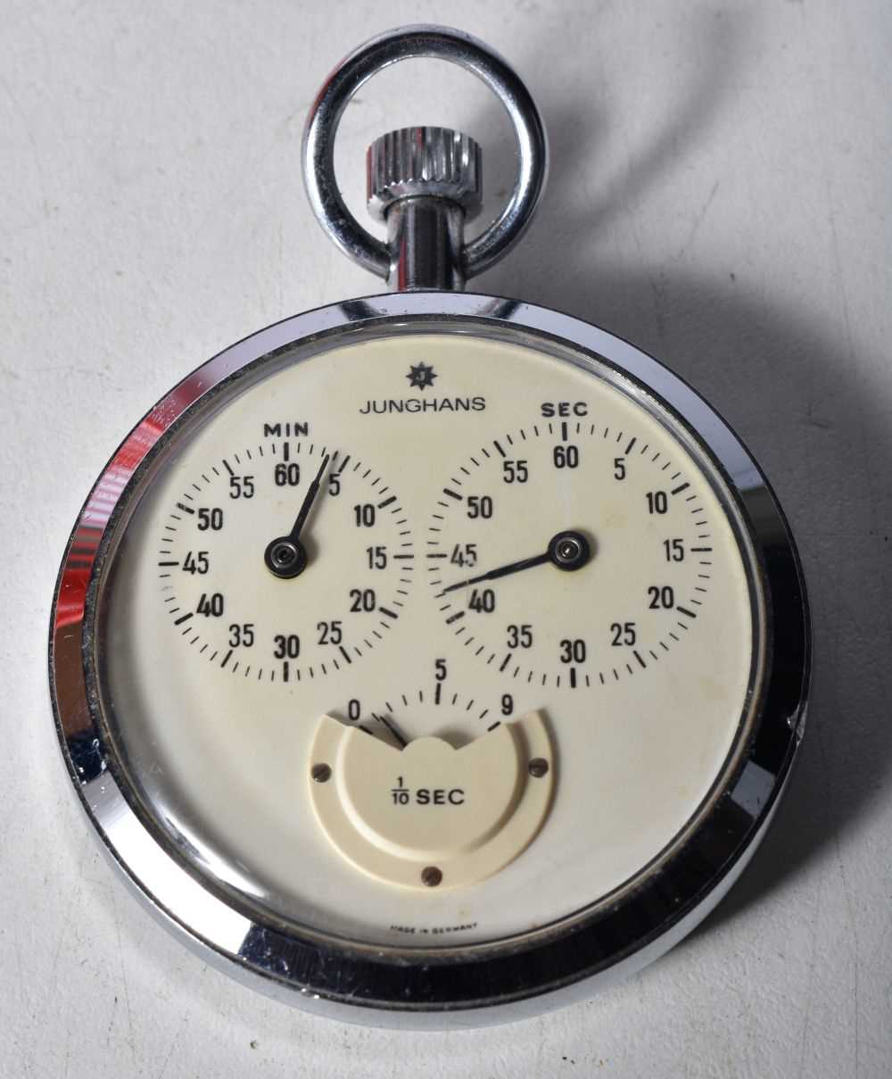 Vintage Junghans 1/10 Second Stopwatch Made In Germany 55mm Working