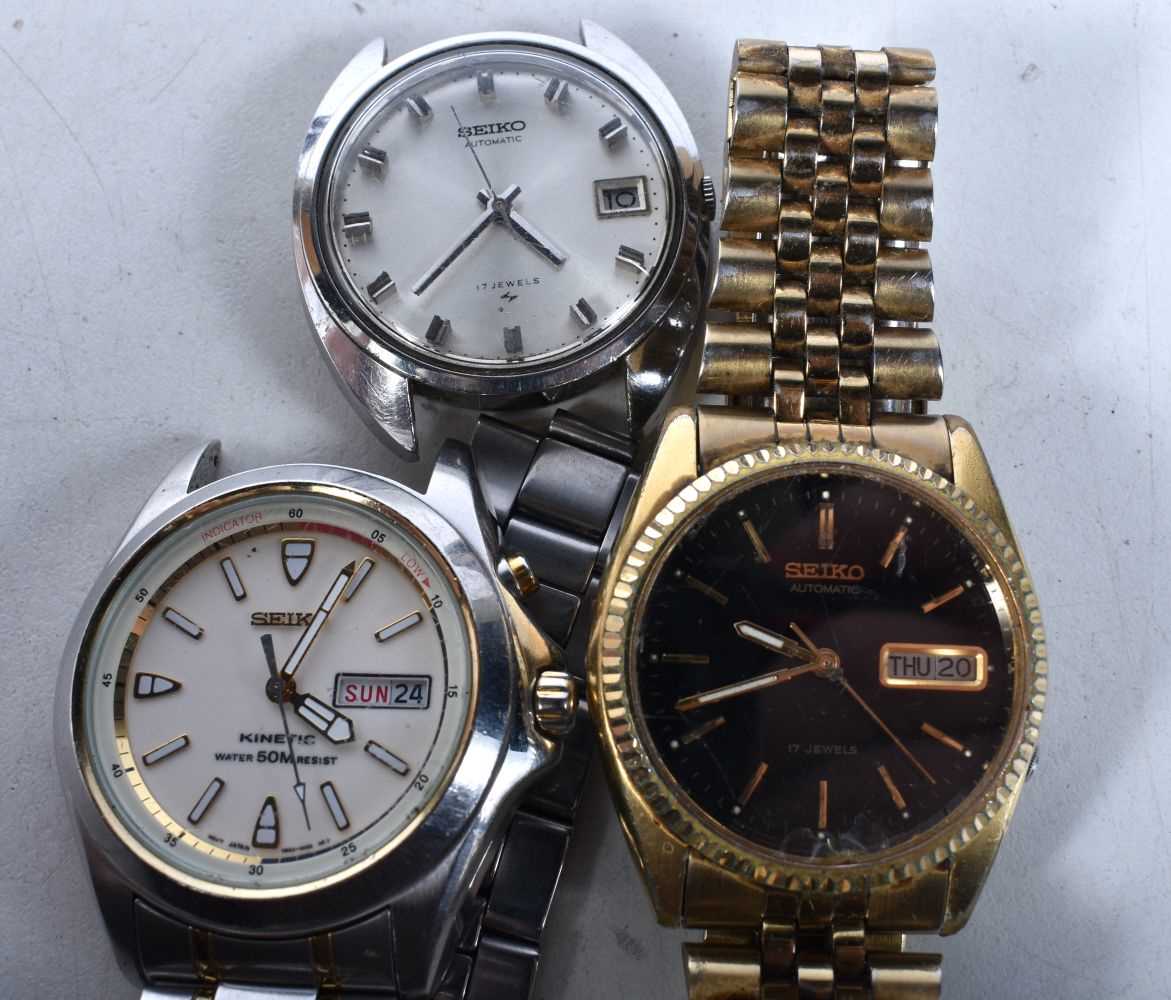 Five Vintage Seiko Wristwatches (2 Automatic, S2, Kinetic, Chronograph), not working - Image 3 of 4