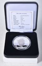 Queen Elizabeth II Alderney 2021 silver proof piedfort five pound coin, commemorating the 95th
