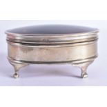 AN ANTIQUE SILVER AND TORTOISESHELL JEWELLERY BOX. Birmingham 1920. 182 grams. 11 cm x 8 cm.