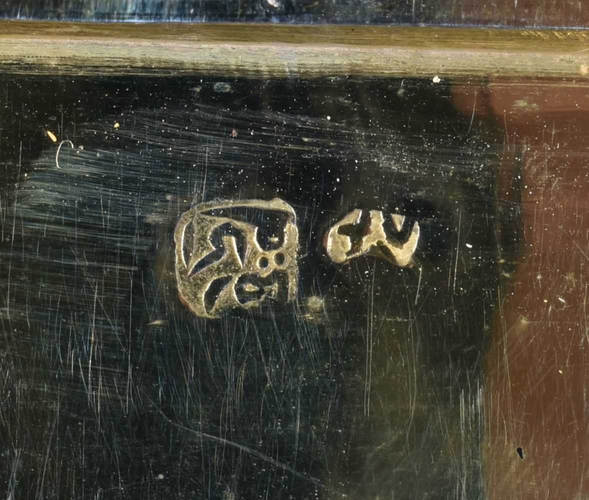 A Continental Silver Cigarette Case with Middle Eastern Engraved Decoration. XRF Tested for - Image 4 of 4