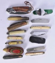 ASSORTED VINTAGE POCKET KNIVES. (qty)