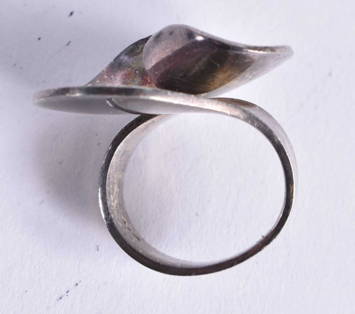 Silver modernist ring by Georg Jensen . 9 grams. K. - Image 3 of 4