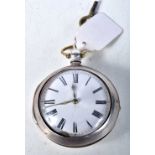 A Georgian Silver Verge Pocket Watch. Hallmarked London 1802. 5.5cm diameter, Working, weight 131g