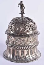 A VICTORIAN SILVER CHERUB TABLE BELL. Birmingham 1891. 413 grams overall. 14 cm x 10 cm.