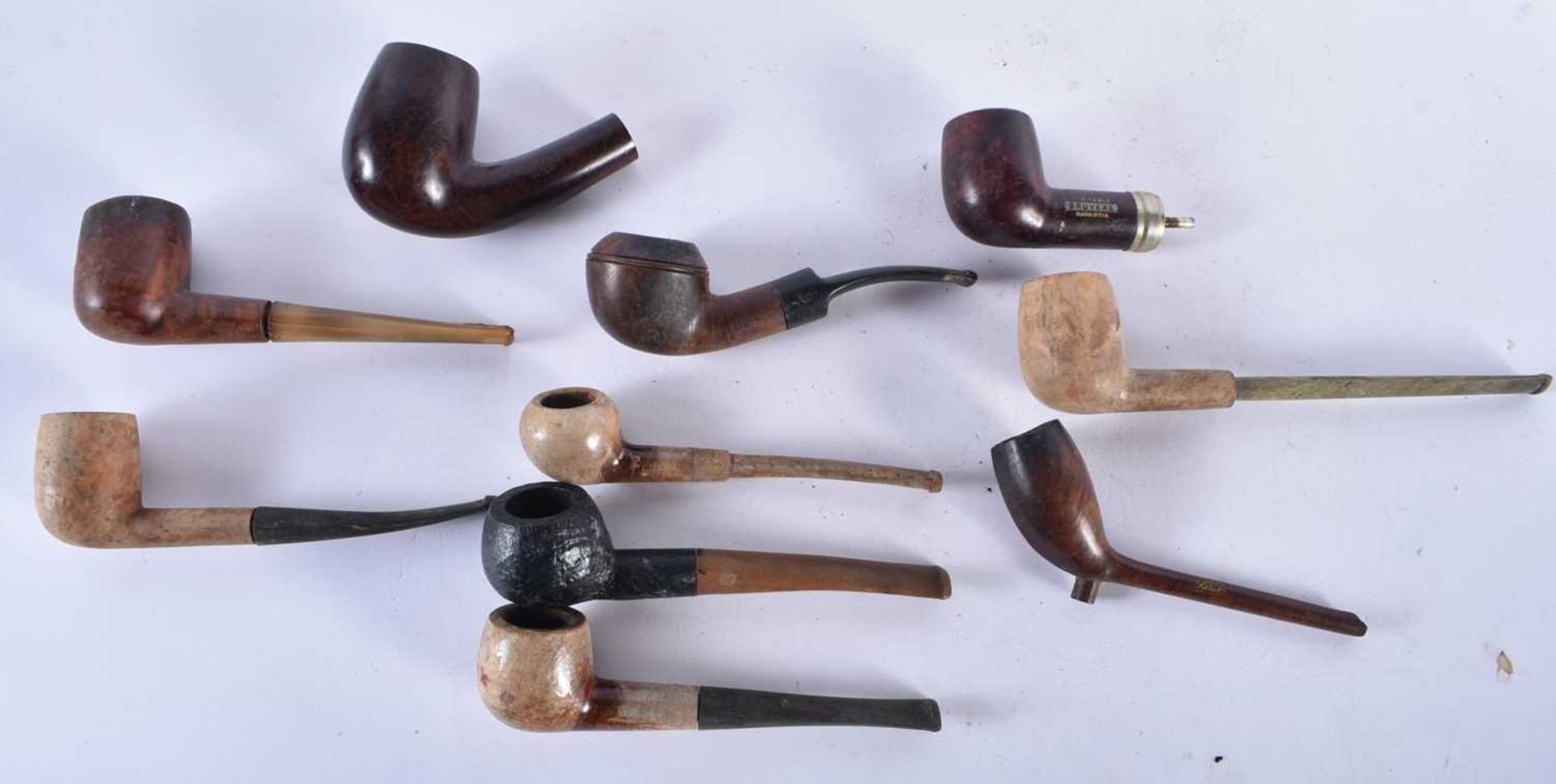 TEN NAMED VINTAGE PIPES St Claude, Birmingham Sandblast, 2 x Real Briar, Camelia, Leeds, - Image 2 of 3