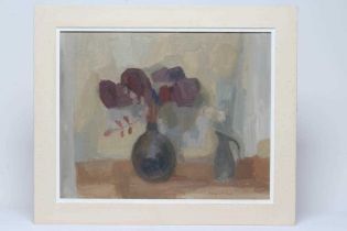 Y MARGARET FIRTH (1898-1991) "Dark Leaves", signed, oil on board,15" x 19 1/2", framed (subject to