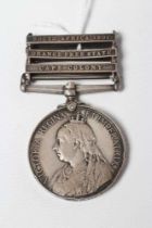 A SOUTH AFRICA MEDAL awarded to P. Harrison, with clasps for South Africa 1901, Orange State and