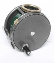 HARDY THE "PERFECT" 3 3/4" SALMON FISHING REEL with loop line guide, stainless foot and rim