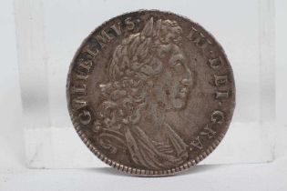 A WILLIAM III HALFCROWN, 1698 (Est. plus 24% premium inc. VAT) Condition Report: Generally good,