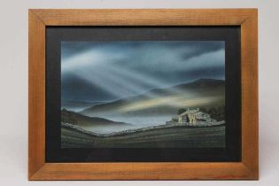 Y CHRISTOPHER GRAHAM WADE (1954-2008) "Simon's Seat, Wharfedale", signed lower right, acrylic on