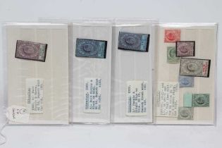 GIBRALTAR STAMPS, interesting Edward VII collection of four stock cards (Est. plus 24% premium