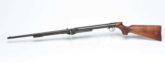 A BSA IMPROVED MODEL D .22 AIR RIFLE with 19" barrel, front sight, adjustable rear sight, lever