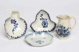 A COLLECTION OF PENNINGTON'S PORCELAIN, c.1780's, all decorated in underglaze blue and comprising