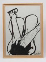 Y LAIMONIS MIERINS (Russian 1929-2011) "Female Figure VIII", signed lower right and verso, black ink