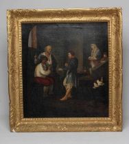 ENGLISH SCHOOL (late 19th century) Tavern Scene, oil on canvas, 23 1/2" x 21 1/2", framed (Est. plus