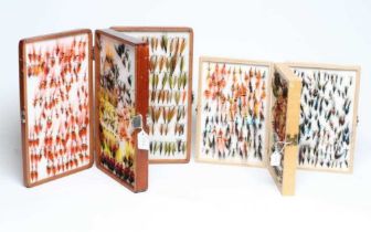 APPROXIMATELY 740 SALMON FISHING FLIES in two wooden cases (Est. plus 24% premium inc. VAT)