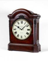 A LARGE AND IMPRESSIVE VICTORIAN MAHOGANY BRACKET CLOCK by Samuel Johnson The Strand London, the